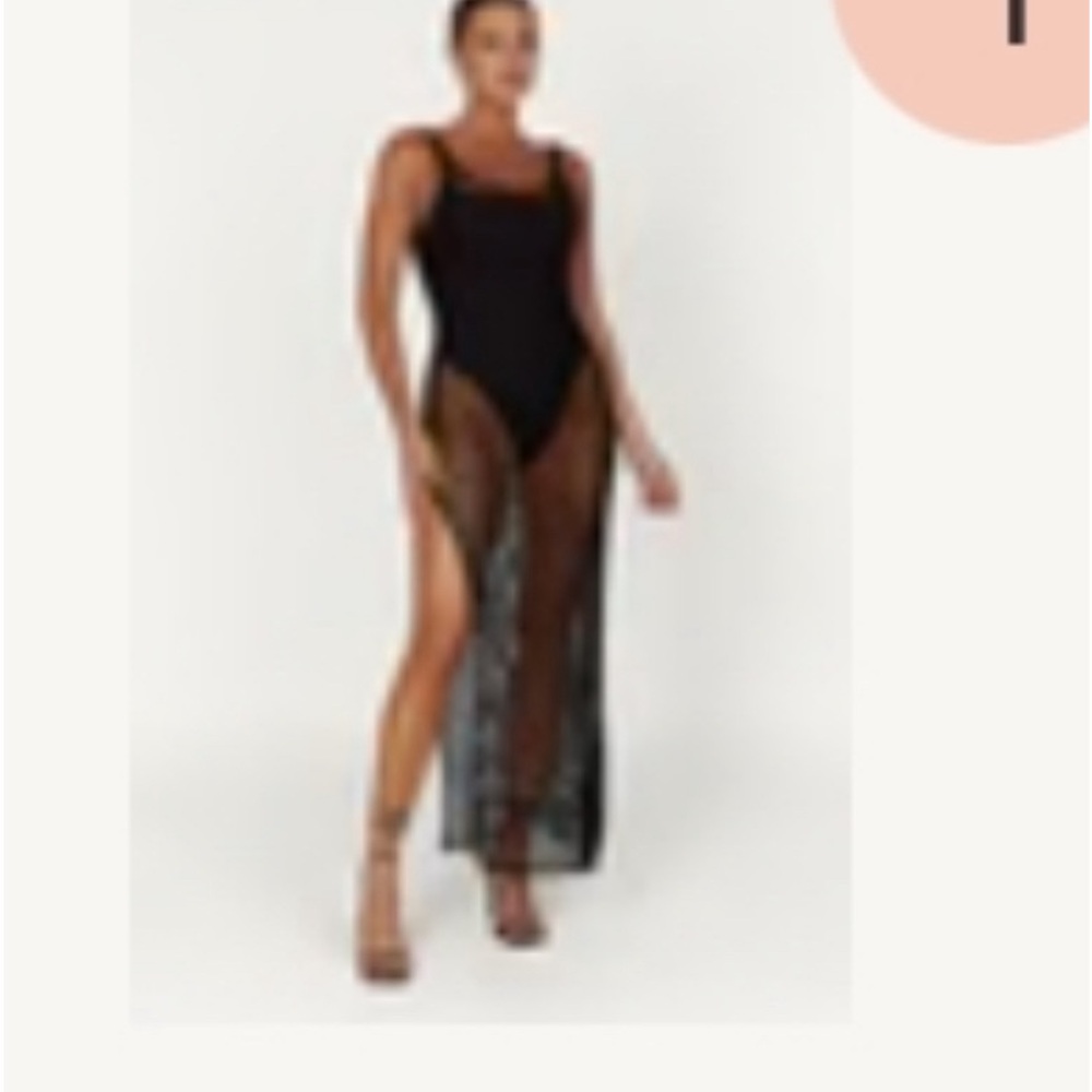Bodhi Crochet Maxi Dress - Black